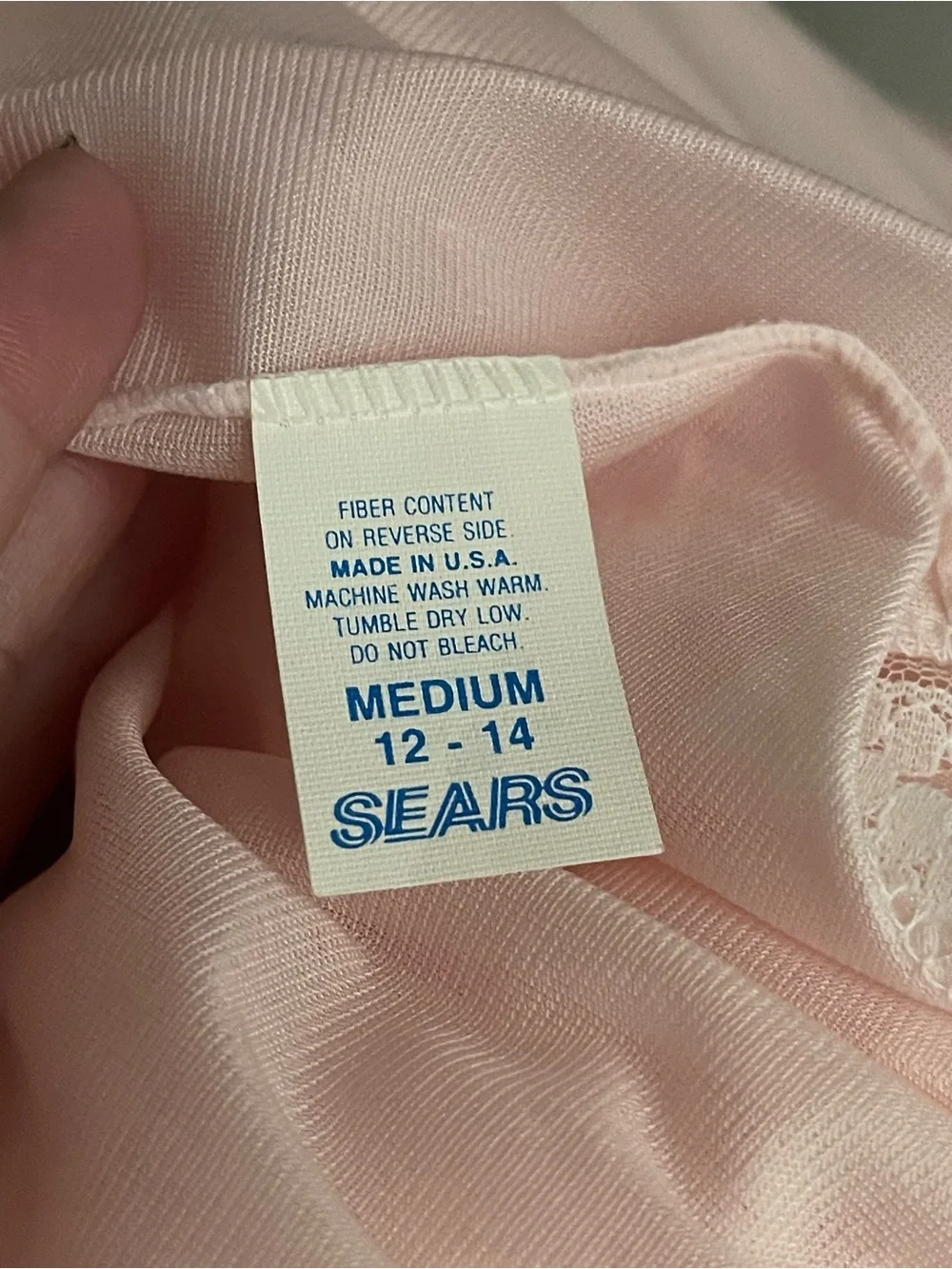 Vintage Lace Peignoir & Nightgown lace Inner Most Sears, maybe 1960s or 1970s. - Picture 11 of 12